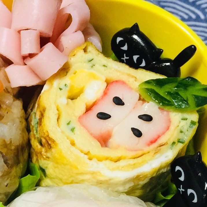 キャラ弁！かわいいりんごの卵焼き！